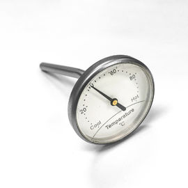 Bended Boiler Water Heater Thermometer , Fast Read Thermometer 1.6" Dial Size